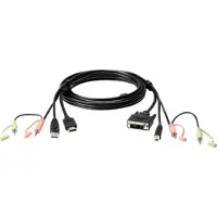 Aten 2L-7D02DH - Câble clavier / vidéo / souris (KVM) - USB, HDMI, 2 x mini jack stéréo (M) vers USB type B, DVI-D, 2 x mini jack stéréo (M) - 1.8 m - molette