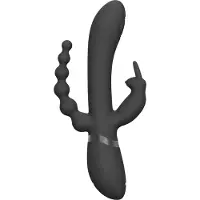 VIVE Rini Vibromasseur Rabbit Triple Fun 23 Cm Noir