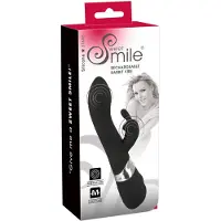 Sweet Smile SMILE Blacky - Vibromasseur USB 2 moteurs - silicone noir