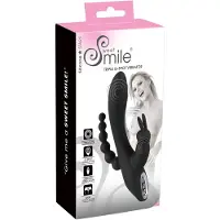 Sweet Smile Smile - vibromasseur triple moteur - étanche rechargeable - noir