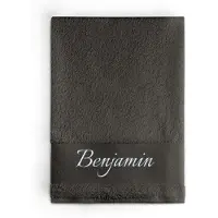Yoursurprise Serviette de bain brodée - Couleur Anthracite