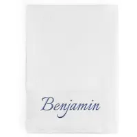 Yoursurprise Serviette de bain brodée - Blanc