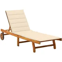 vidaXL Bain de soleil avec support acacia massif