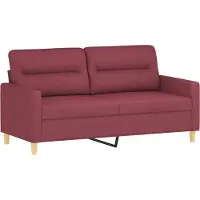 vidaXL Canapé à 2 places Rouge bordeaux 140 cm Tissu