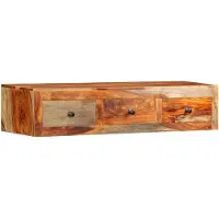 vidaXL Table console murale 100x25x20 cm Bois massif