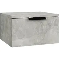 vidaXL Table de chevet murale Gris béton 34x30x20 cm