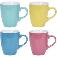 Excellent houseware Set De 4 Tasses Deof Café 34cl Couleurs Assorties