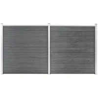 vidaXL Clôture de jardin WPC 353x186 cm Gris