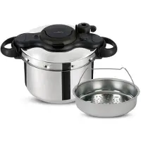 SEB Autocuiseur PC ClipsoMinut Easy P4620724 Inox et Noir