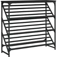 vidaXL Étagère à chaussures noir 90x30x85 cm bois d'ingénierie