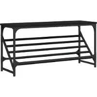 vidaXL Étagère à chaussures noir 90x30x45 cm bois d'ingénierie
