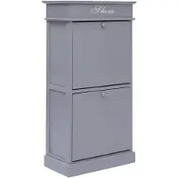 vidaXL Armoire à chaussures Gris 50 x 28 x 98 cm Bois de Paulownia