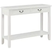 vidaXL Table console Blanc 110x35x80 cm Bois