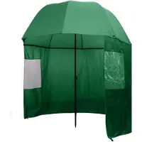 vidaXL Parapluie de pêche vert 300x240 cm