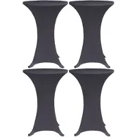 vidaXL Housses de table extensible 4 pcs 60 cm Anthracite