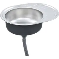 vidaXL Evier encastré avec passoire et siphon ovale inox