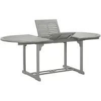 vidaXL Table de jardin Gris 200x100x74 cm Bois massif Acacia