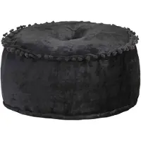 vidaXL Pouf Rond Velours 40x20 cm Anthracite