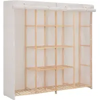 vidaXL Armoire blanche 173 x 40 x 170 cm Tissu