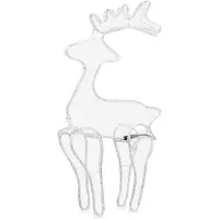 vidaXL Renne Décoration de Noël avec maille 306 LED 60x24x89 cm