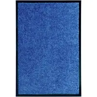 vidaXL Paillasson lavable Bleu 40x60 cm