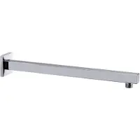 vidaXL Bras de douche carré inox 201 argent 40 cm