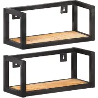 vidaXL Étagères murales 2 pcs 40 cm Bois de manguier brut