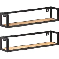 vidaXL Étagères murales 2 pcs 80 cm Bois de manguier brut
