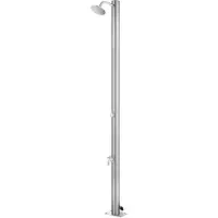 vidaXL Douche de jardin 215 cm acier inoxydable