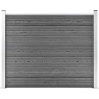 vidaXL Élément de clôture WPC 180x146 cm Gris