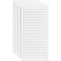vidaXL Portes d'armoire à persiennes 4pcs blanc 99,3x49,4cm pin massif