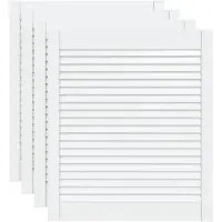 vidaXL Portes d'armoire à persiennes 4 pcs blanc 69x59,4 cm pin massif