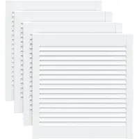 vidaXL Portes d'armoire à persiennes 4pcs blanc 61,5x59,4cm pin massif