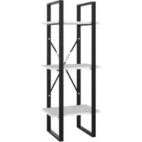 vidaXL Bibliothèque à 3 niveaux blanc 40x30x105 cm bois d'ingénierie
