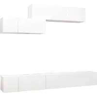 vidaXL Ensemble de 6 meubles TV blanc en bois composite