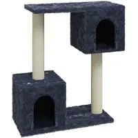 vidaXL Arbre à chat avec colonnes à griffer en sisal gris foncé 60 cm