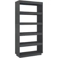 vidaXL Bibliothèque/Séparateur de pièce Gris 80x35x167 cm Pin massif