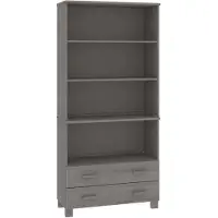 vidaXL Highboard HAMAR Pin massif gris clair