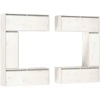 vidaXL Armoires TV 6 pcs. Blanc Pin massif