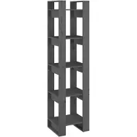 vidaXL Bibliothèque/Séparateur de pièce Gris 41x35x160 cm Pin massif