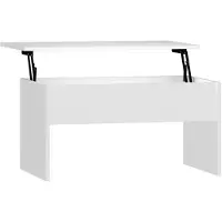 vidaXL Table basse blanche 80x50,5x41,5 cm Bois composite