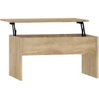 vidaXL Table basse en chêne Sonoma 80x50,5x41,5 cm Matériau dérivé du bois