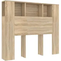 vidaXL Tête de lit avec étagères Chêne Sonoma 120x18,5x104,5 cm