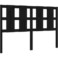vidaXL Tête de lit noir 145,5x4x100 cm pin massif