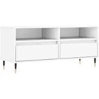 vidaXL Armoire TV blanche 100x34,5x44,5 cm Bois composite