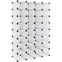 vidaXL Étagère à chaussures Transparent 93x36,5x140 cm PP