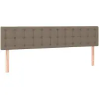 vidaXL Têtes de lit 2 pcs. Taupe 80x5x78/88 cm Tissu