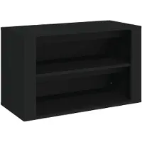 vidaXL Étagère à chaussures Noir 75x35x45 cm Bois d'ingénierie