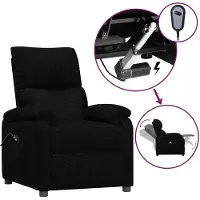 vidaXL Fauteuil relax électrique noir tissu