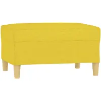 vidaXL Repose-pied Jaune clair 70x55x41 cm Tissu